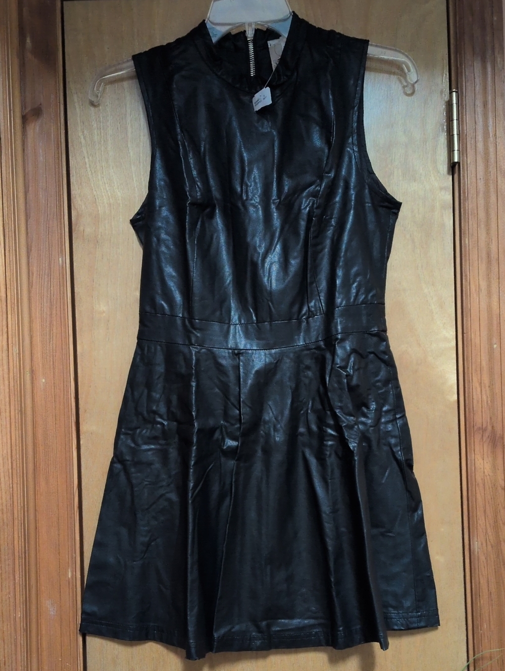 Forever 21 Exclusive Black Faux Leather Dress